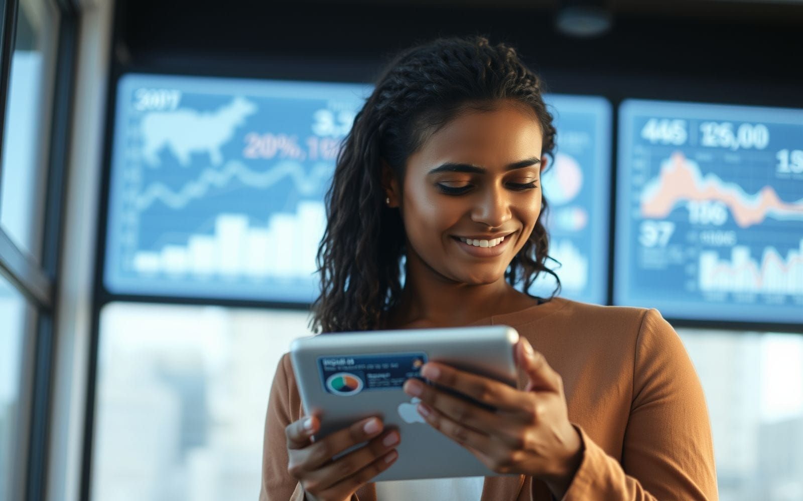 Person using AI for sentiment analysis on customer feedback data.