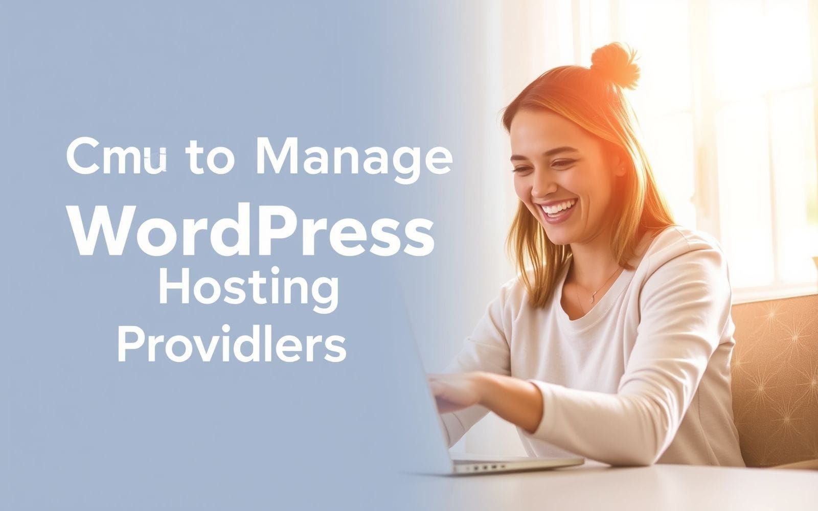 Person happily comparing managed WordPress hosting providers for speed on a laptop.