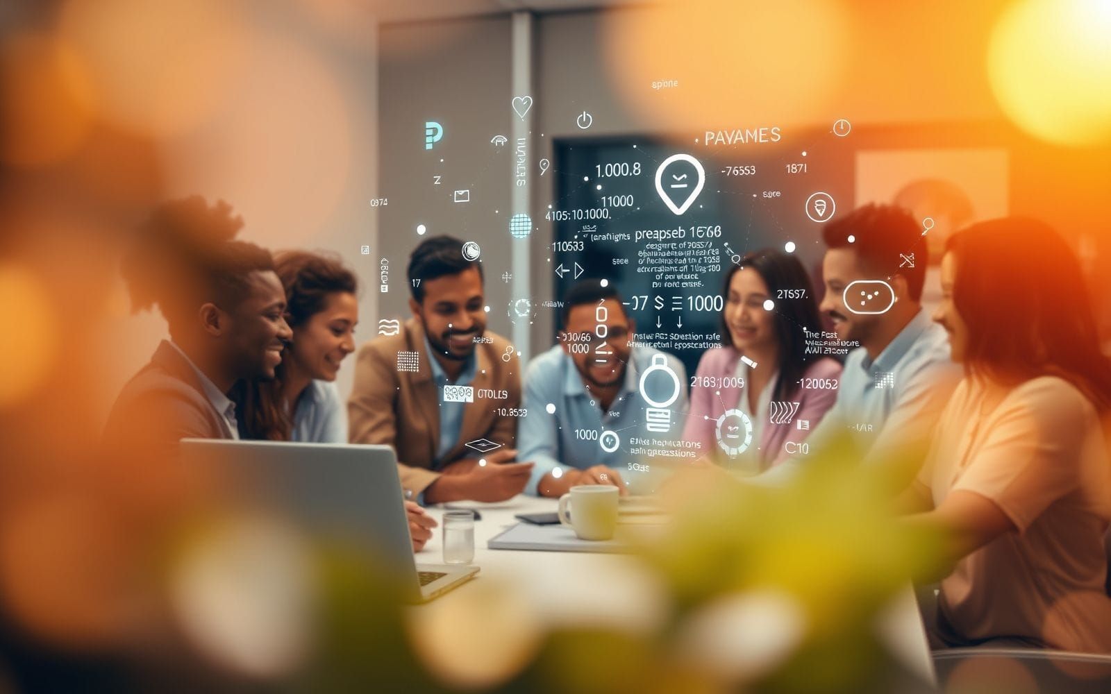 Professionals discussing ethical AI frameworks for software development.