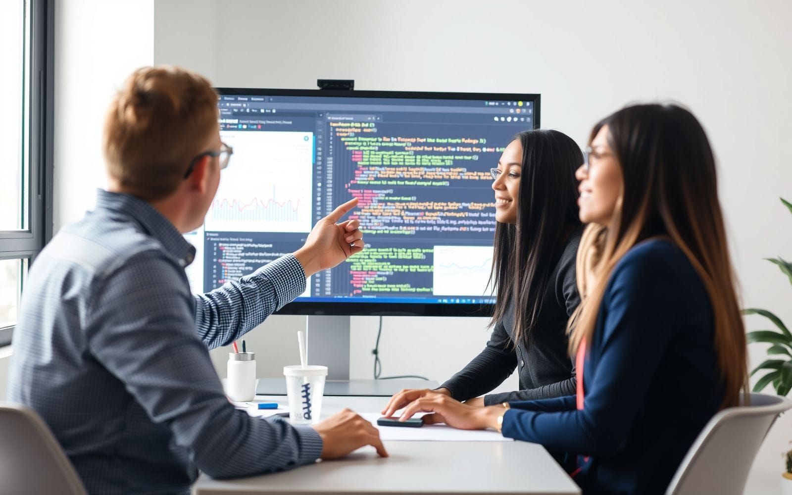 Team collaborating on advanced technical SEO audit for large website