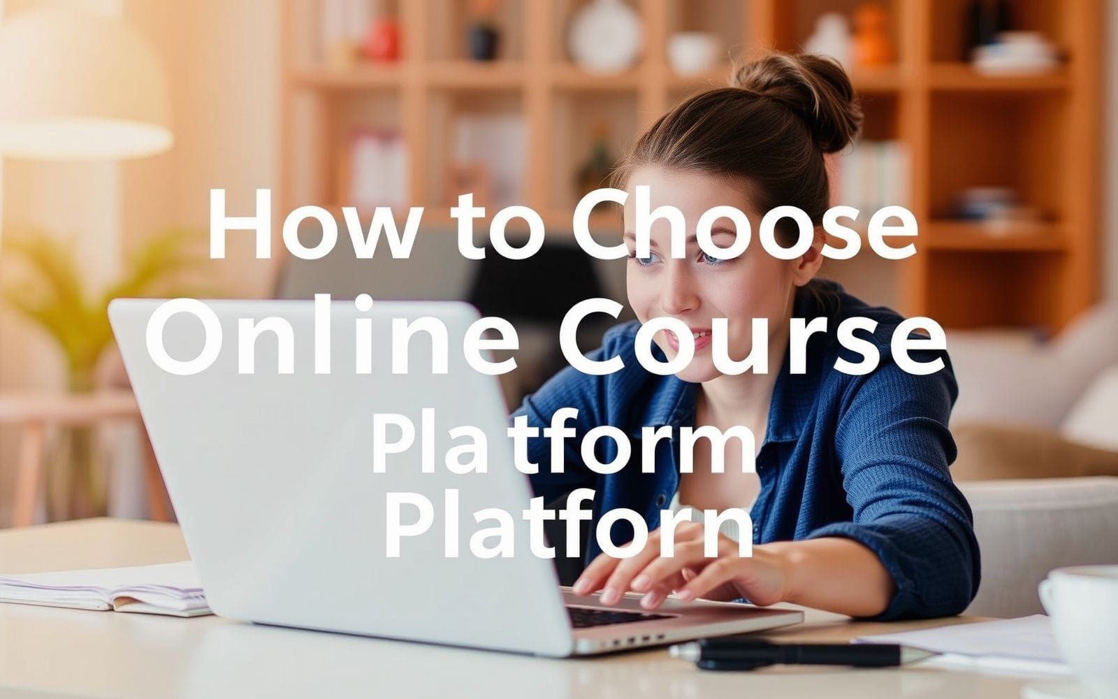 Person choosing an online course platform on a laptop.