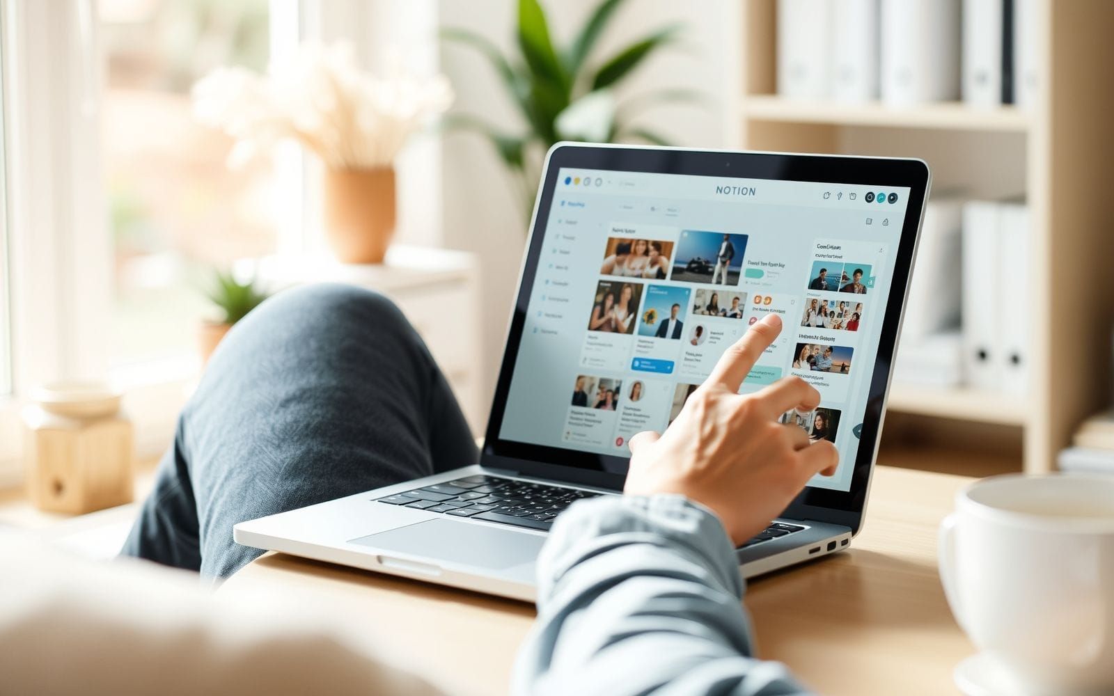 Person using Notion for personal knowledge management.