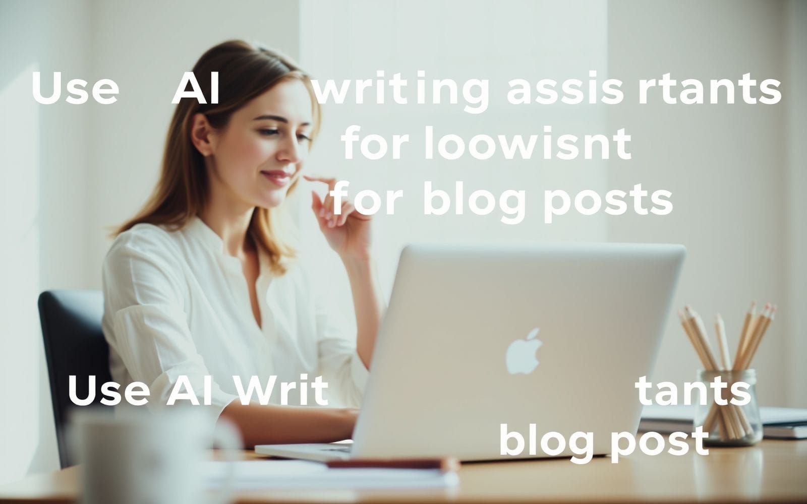 Person using a laptop, representing effective use of AI writing assistants for blog posts.
