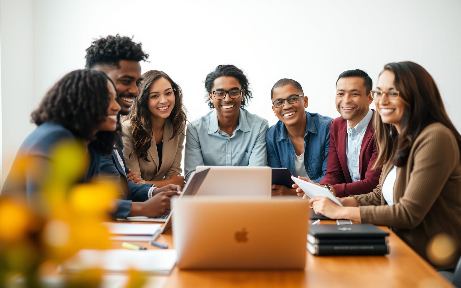 Group collaborating on customer engagement strategies for SaaS.