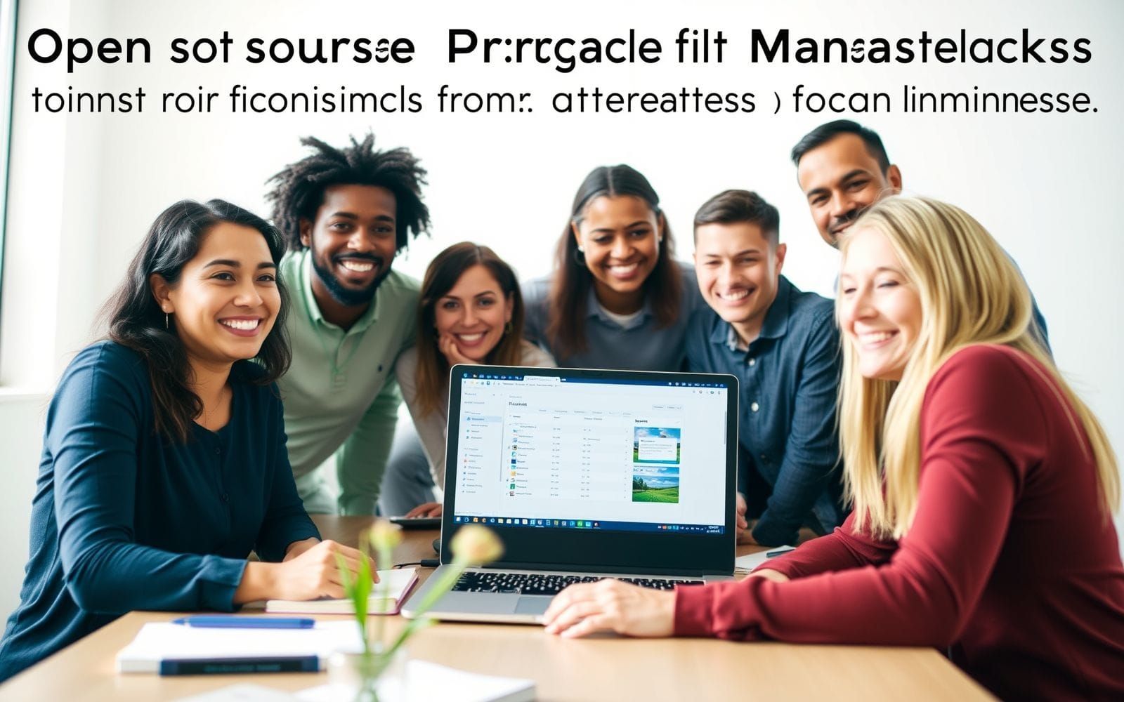 Group collaborating on open source project management tool for non-profits.