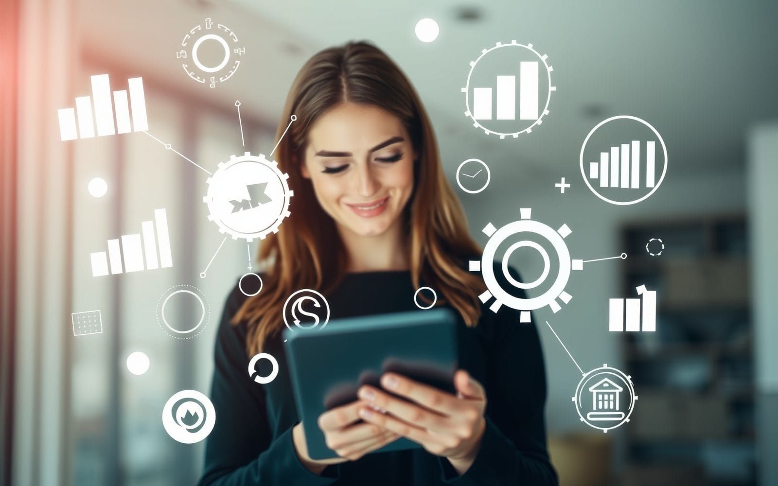 Person using AI tools for automating market research data collection.