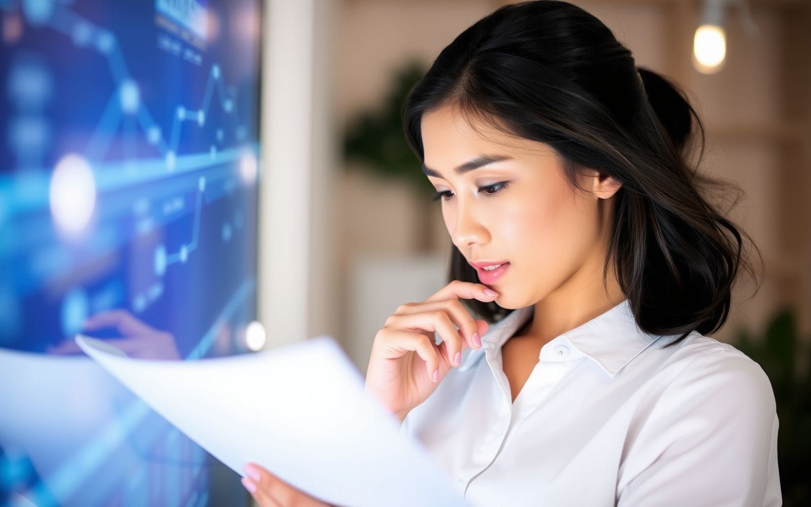 Person using AI content detection tools for originality checks