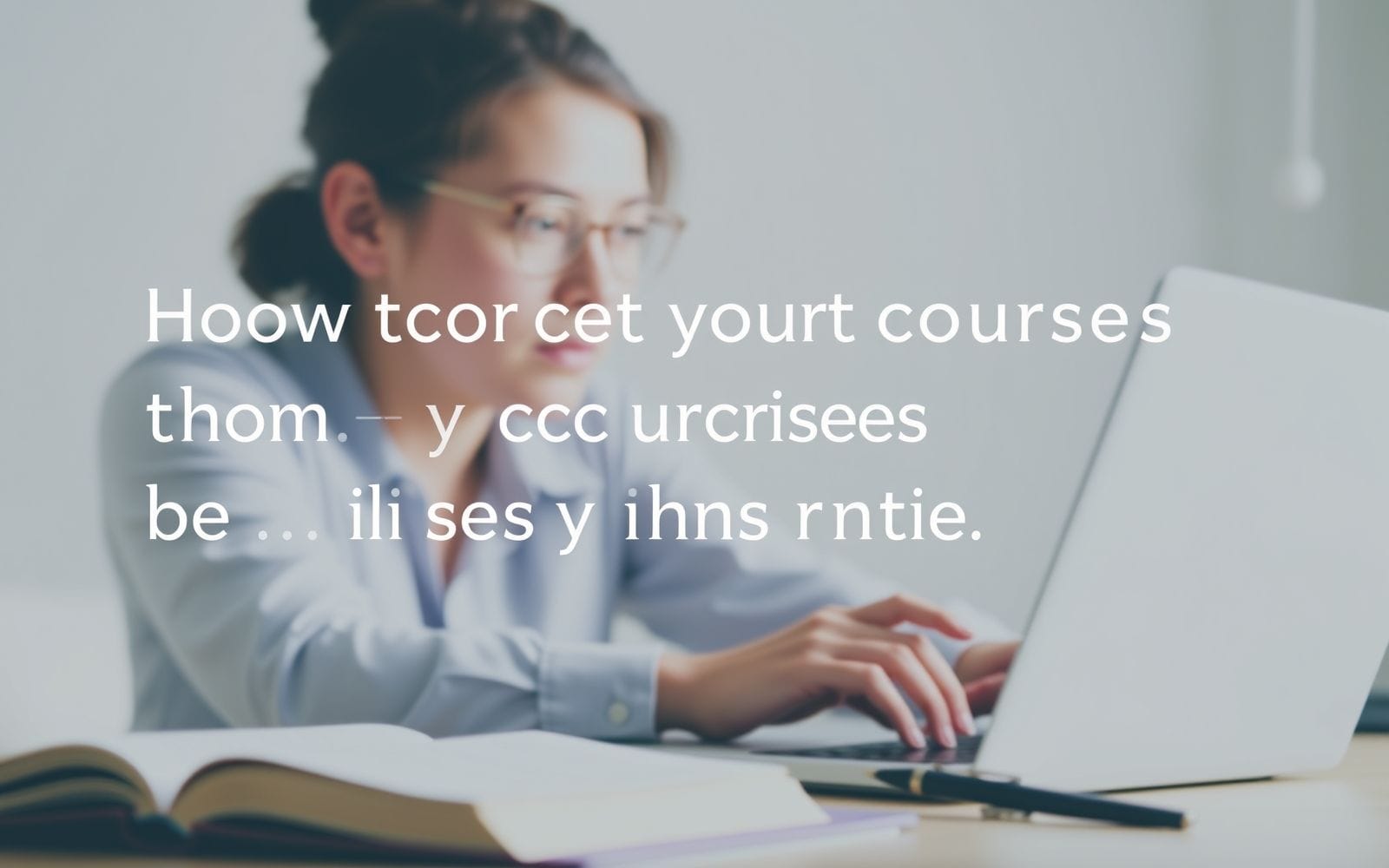 Person learning online, representing courses and learning.