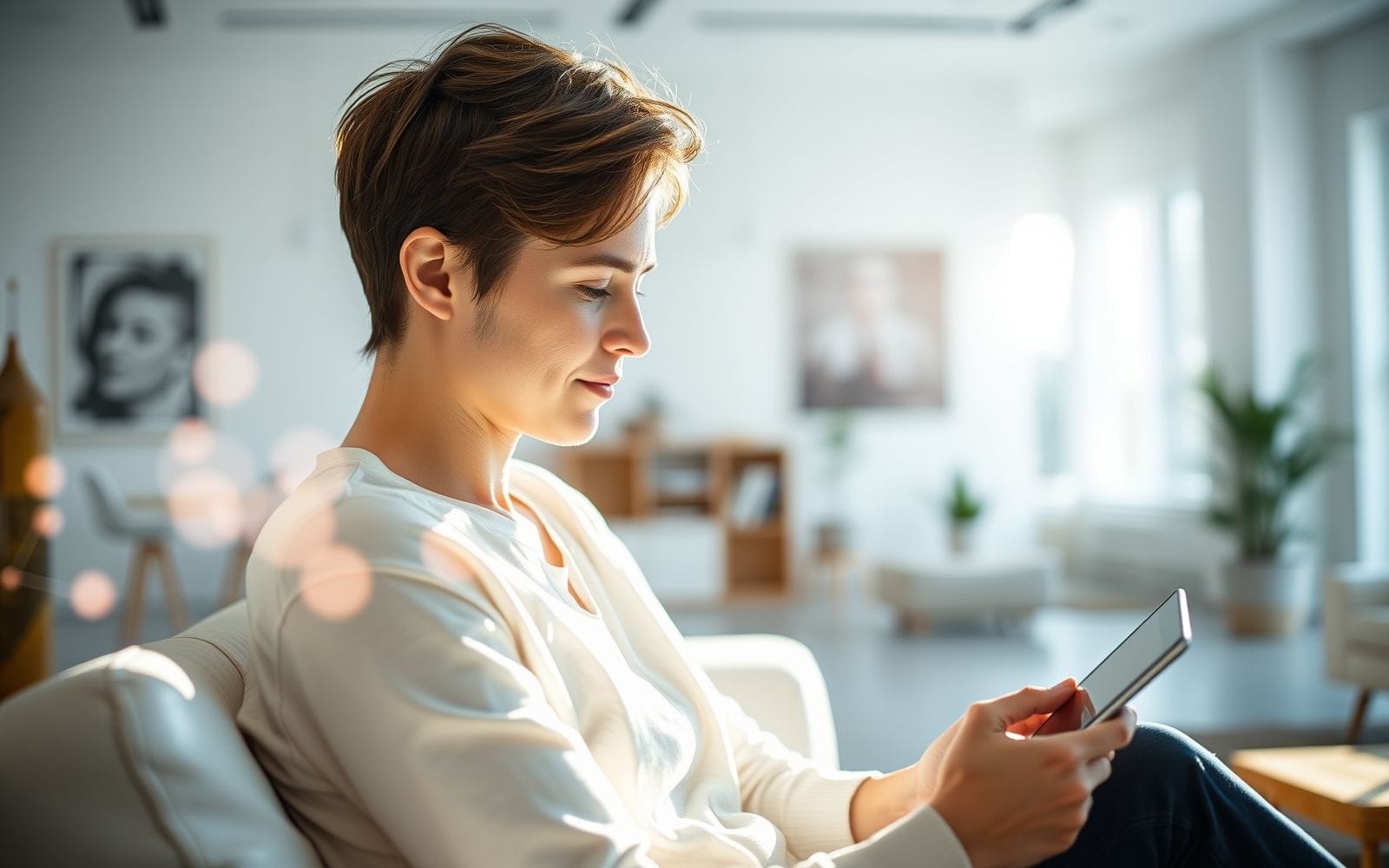 Person using a tablet, representing flexible cloud hosting.