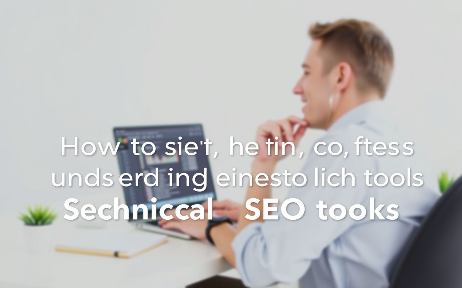 Person analyzing website data on a laptop using technical SEO tools.